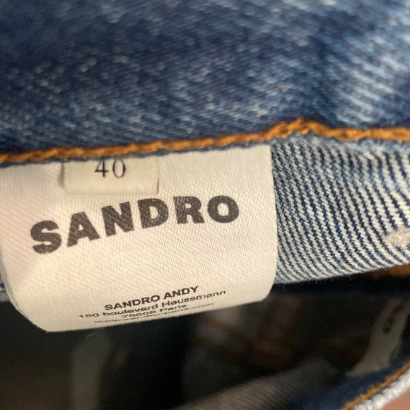 Sandro Blue Straight Faded Jeans - Picture 5 of 8